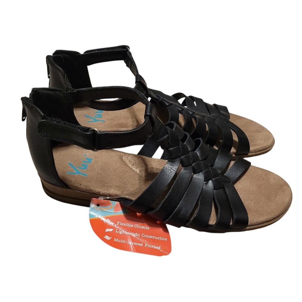 Yuu Women's Falisha Gladiator Sandals black Size 10 NWT